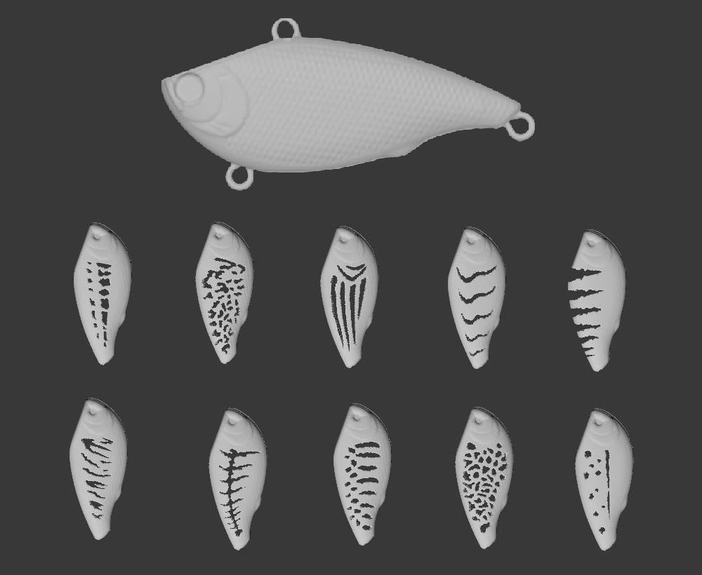 wLure Hard Plastic 3D Stencil for Wart Lure V2