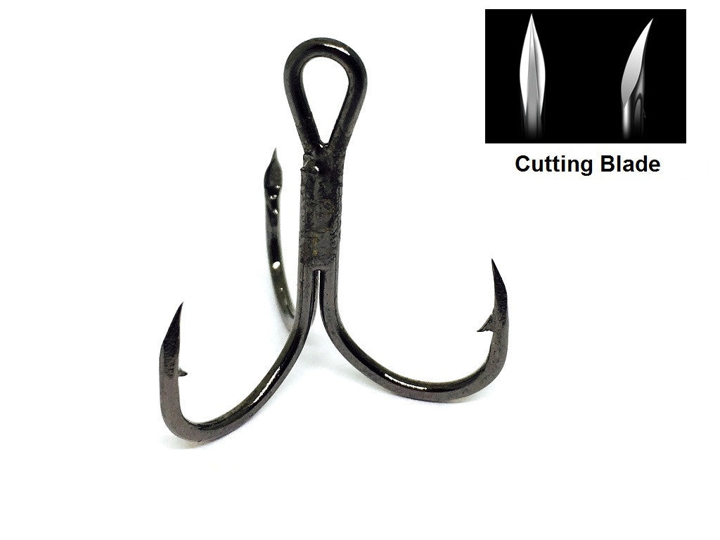 Buy Zeck Cutting Blade Treble Fishing Hook for Catfish Fishing