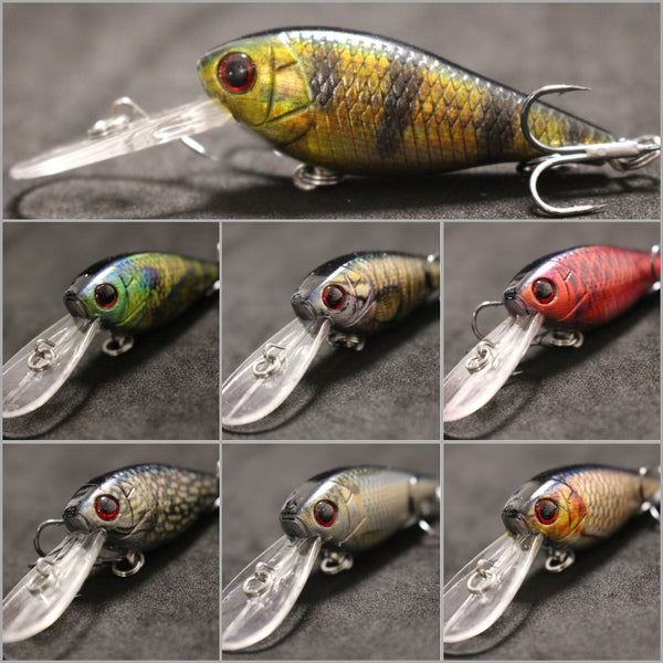 9 Pieces Fishing Lures Crankbait Freshwater Saltwater Hard Baits Diving  Topwater Floating Bass Lots 2198