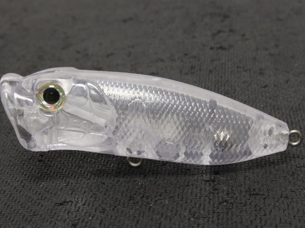 Lure Blanks,25pcs Unpainted Fishing Lures,Blank Topwater Popper Lures with  Eyes Clear Hard Baits 70mm/10.8g